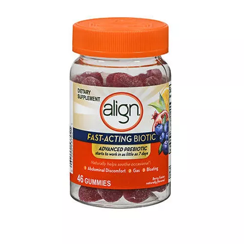 Align, Advanced Prebiotic Gummies Berry Fusion, 46 Count