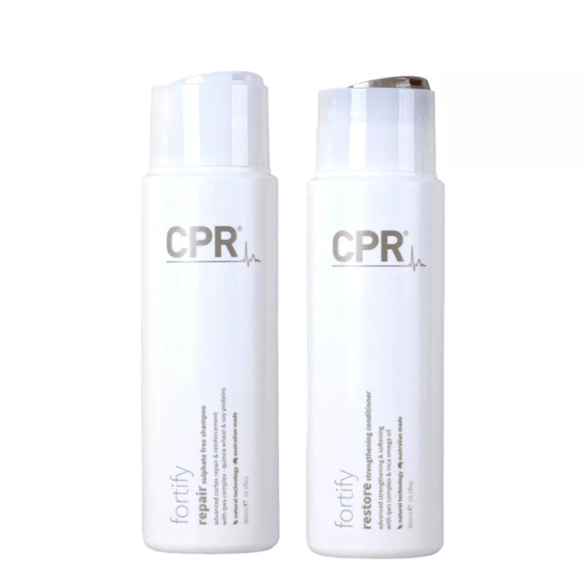 CPR Hair Fortify Repair Shampoo and Restore Strengthening Conditioner 300ml Bundle