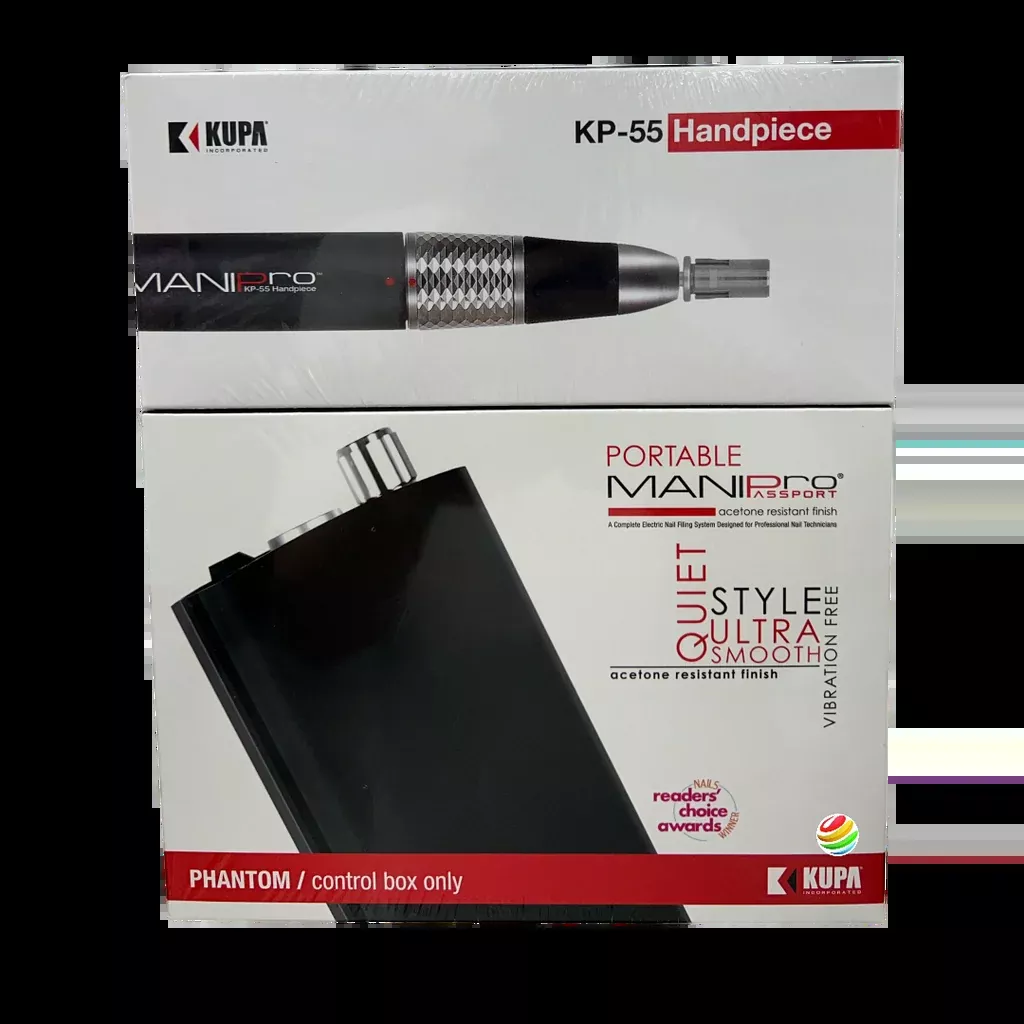 Kupa Manipro Passport Phantom (Matte Black) with KP-55 Handpiece Nail Drill