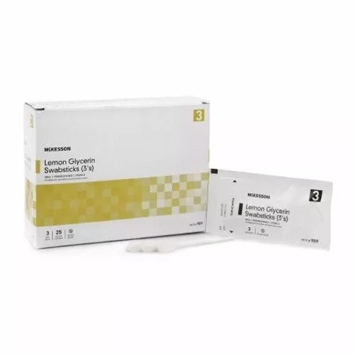McKesson, Oral Swabstick McKesson Lemon Glycerin, Box Of 25
