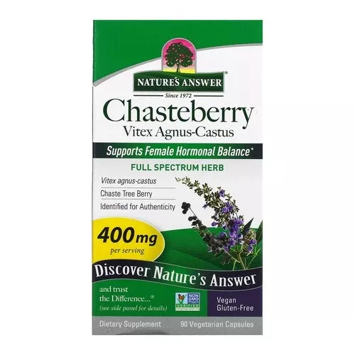 Nature’s Answer, Chasteberry Vitex Agnus-Castus, 400 Mg, 90 Veg Caps
