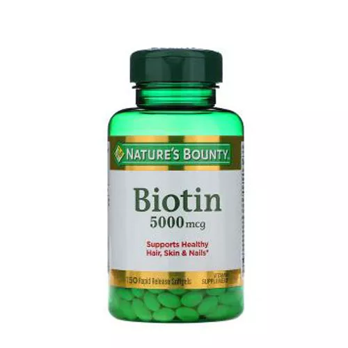 Nature’s Bounty, Biotin Vitamin Supplement, 5000 mcg, 150 Softgels