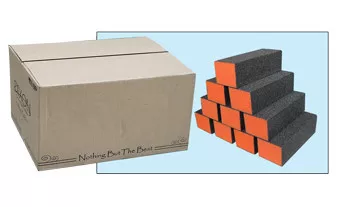 Premium 3-Way Buffer - Orange Buffer / Black Grit (80/80) - 500pcs