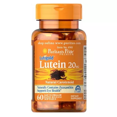Puritan’s Pride, Lutein with Zeaxanthin, 20 Mg, 60 Softgels
