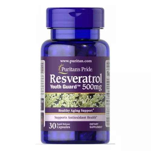 Puritan’s Pride, Resveratrol, 500 mg, 30 Capsules