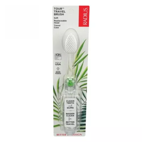 Radius, Tour Travel Toothbrush with Replaceable Head Soft, 1 Count