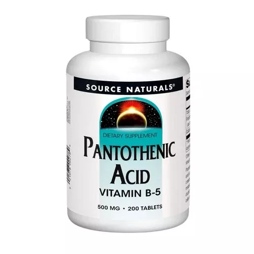 Source Naturals, Pantothenic Acid, 500 mg, 200 Tabs