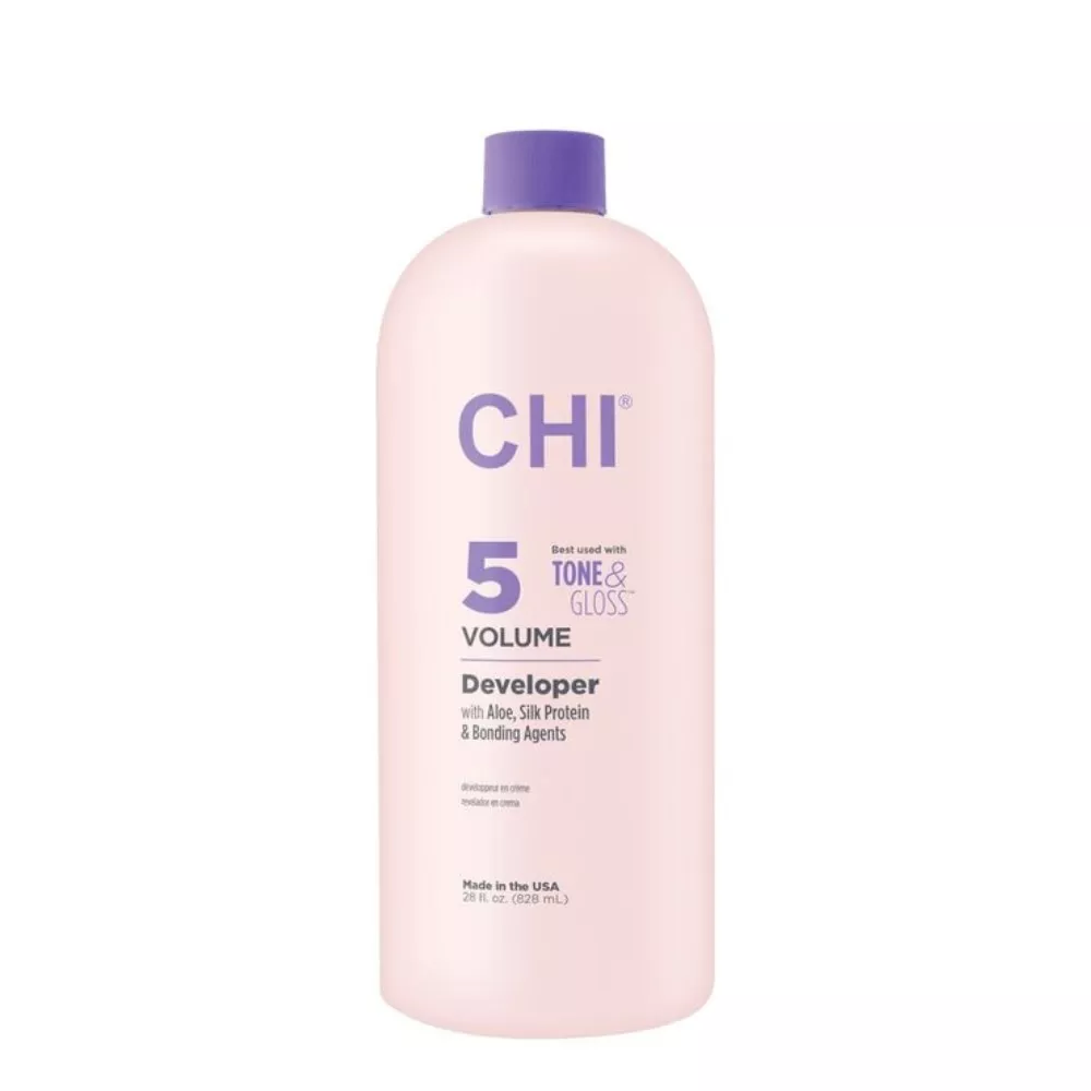 Tone & Gloss 5 Volume Developper – With Aloe, Silk Protein & Bonding Agents (828ml/28.0oz)
